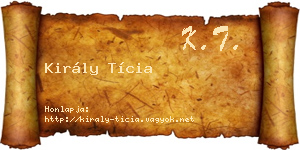 Király Tícia névjegykártya